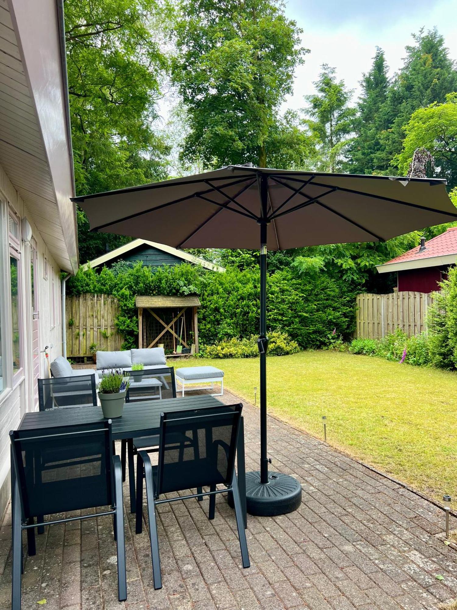Luxe Boshuisje Met Prive Wellness & Jacuzzi Op De Veluwe Ermelo Exterior foto